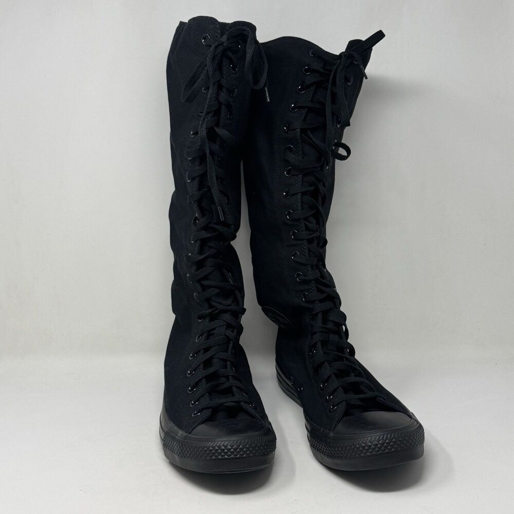 Converse XXHI Knee High Sneakers Mens 13 Triple Black Back Zipper Skater Punk